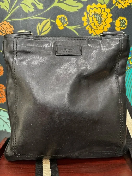 Bally Switzerland Black Leather Crossbody – Heritage Web Strap - Picture 6 of 11